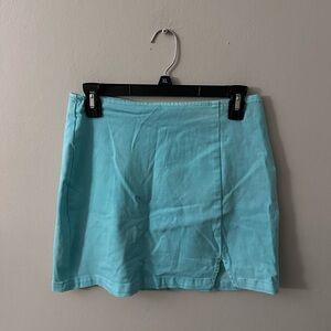 Bright Blue Green (teal) Jean Skirt Mini